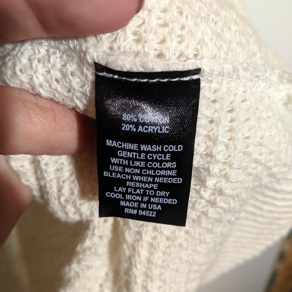 Closet Space Cream and Gray Cardigan Sweater Sz M - Picture 5 of 5